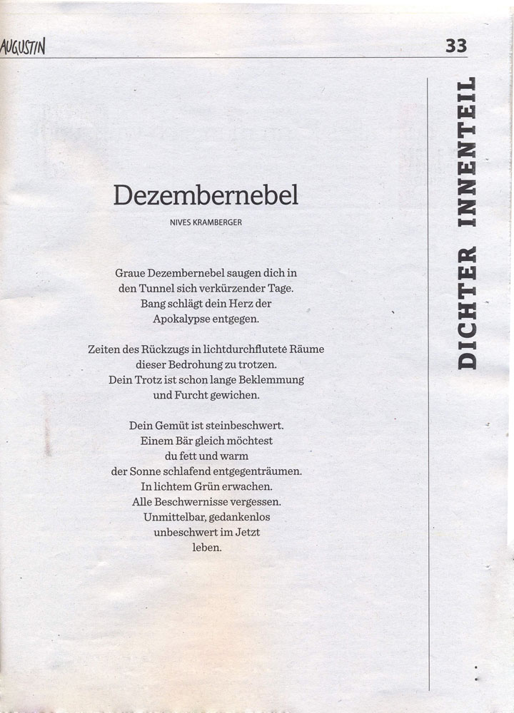 Dezembernebel - Gedicht von Nives Kramberger